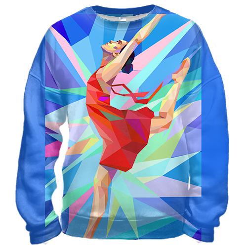 3D свитшот Gymnast low poly