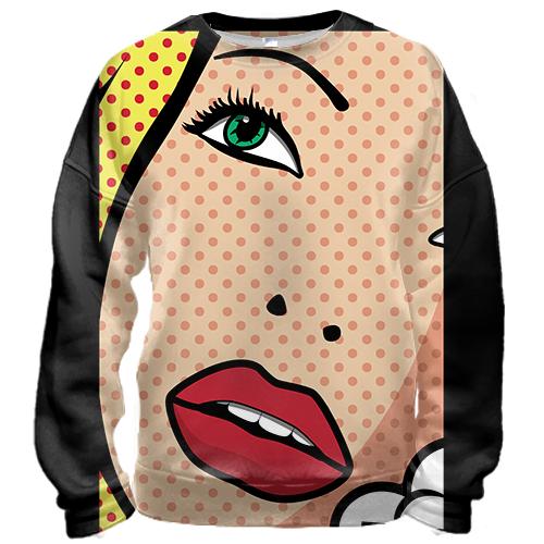 3D свитшот Girl Pop Art