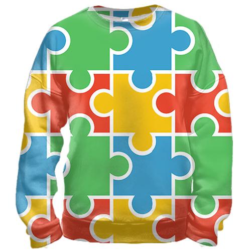 3D свитшот Puzzle Pattern