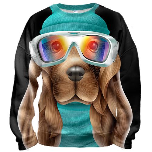 3D свитшот Собака в лыжной маске