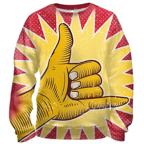 3D свитшот Rasta Hand Pop Art