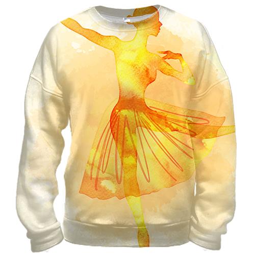 3D світшот Ballerina Watercolor
