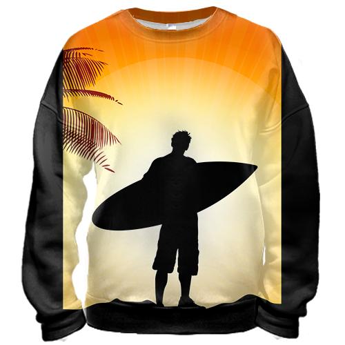 3D свитшот Surfer with Board 2