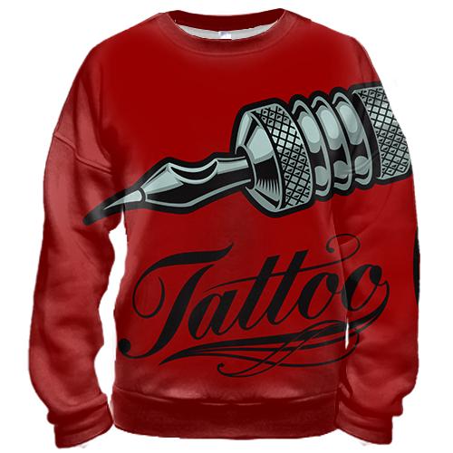 3D свитшот Tattoo machine Red