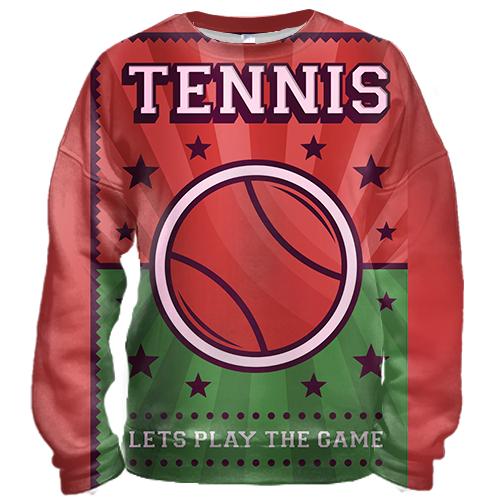 3D свитшот Tennis Let's play the Game