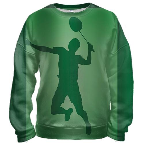 3D свитшот Tennis player Silhouette