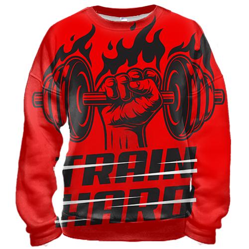 3D свитшот Train Hard Red