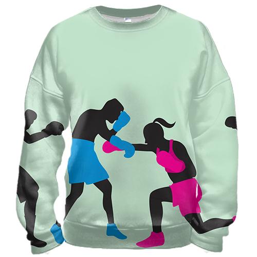 3D свитшот Boy and Girl Boxing