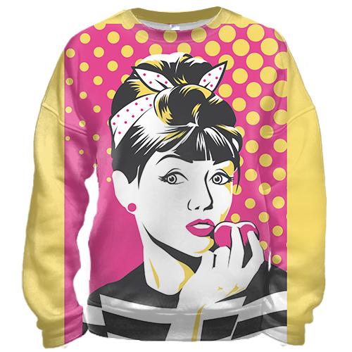 3D світшот Lovely girl Pop art