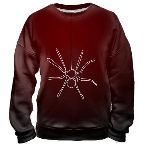 3D свитшот Spider white line