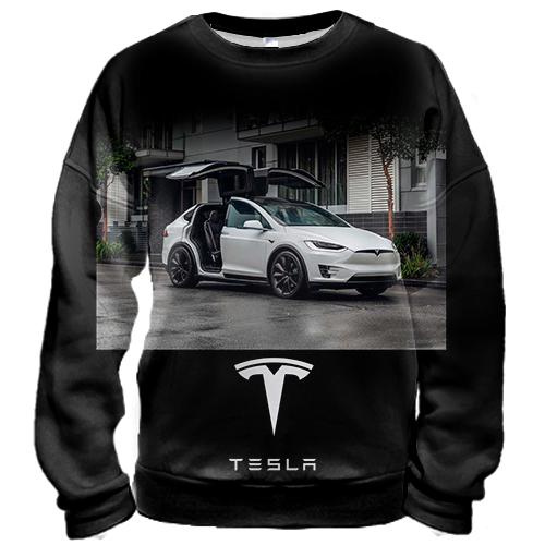 3D свитшот White Tesla