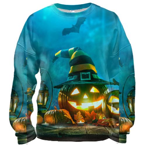 3D свитшот Halloween art .