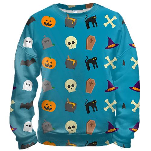 3D свитшот Halloween pattern attributes