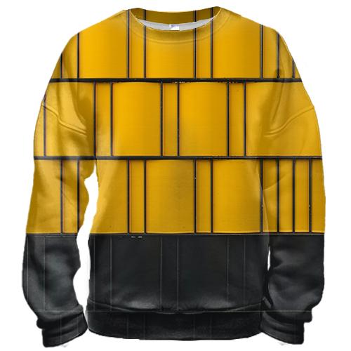3D свитшот Yellow-black pattern