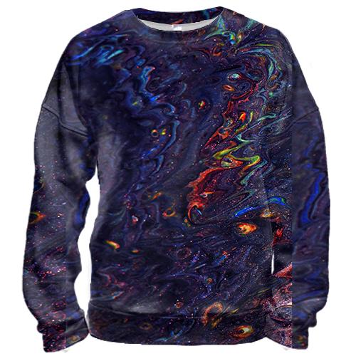 3D свитшот Abstraction neon drops