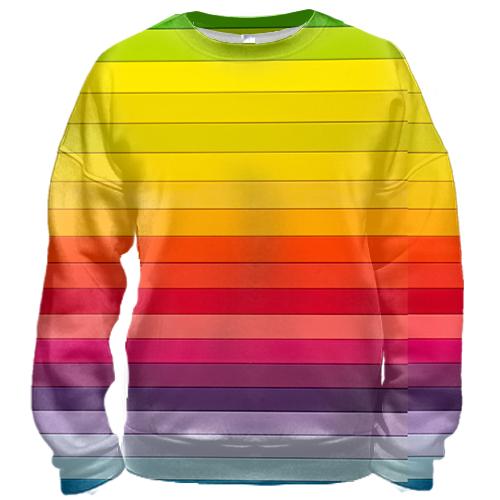 3D світшот Multicolor horizontal stripes