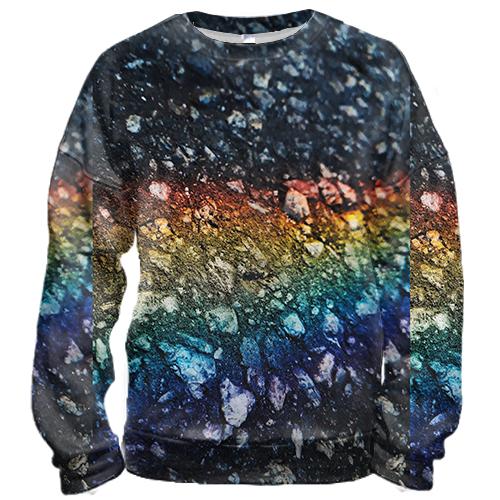 3D свитшот Rainbow drops