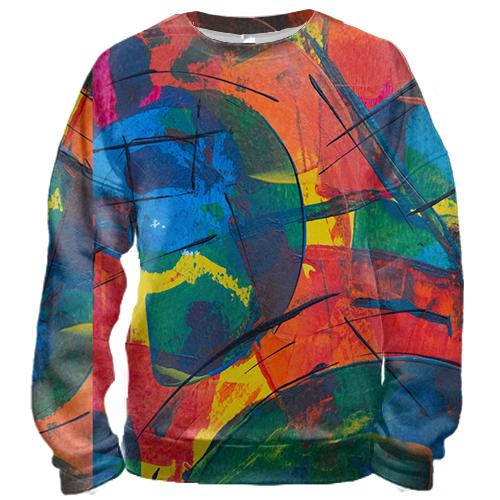 3D свитшот Multicolor abstraction 9