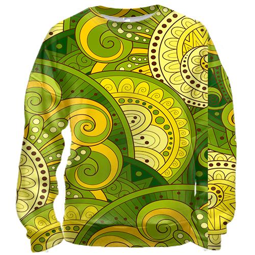 3D світшот Green mandala