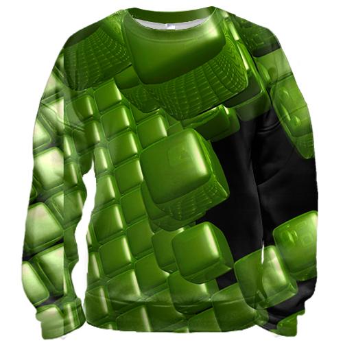 3D свитшот Green cubes
