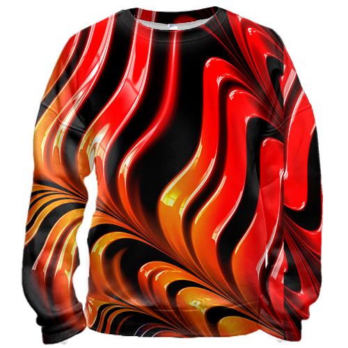 3D свитшот Abstraction red lines