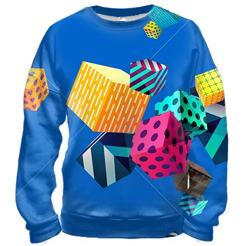 3D свитшот Cubes abstraction