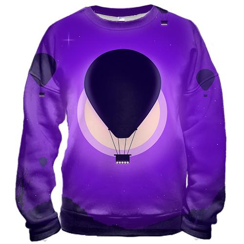 3D свитшот Balloon purple