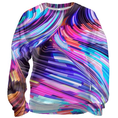 3D свитшот Neon abstraction