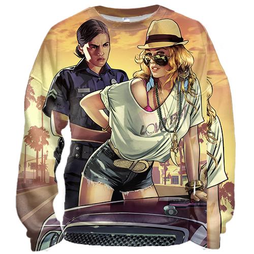 3D свитшот GTA police girl