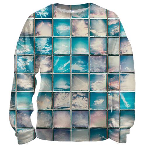 3D свитшот Glass squares