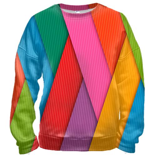 3D свитшот Colorful stripes