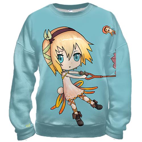 3D свитшот Anime girl . Umbrella