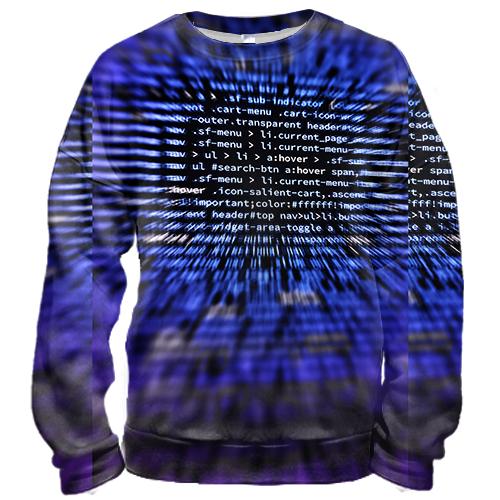 3D свитшот Program codes pattern