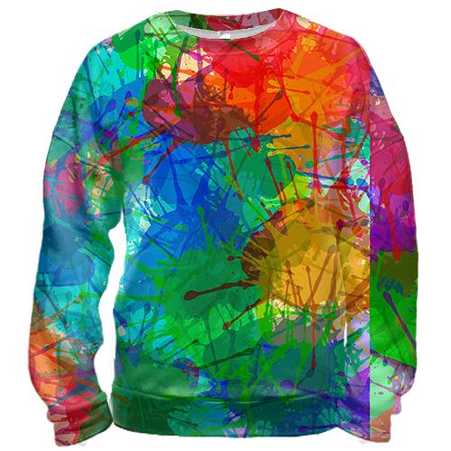 3D свитшот Multicolored blots