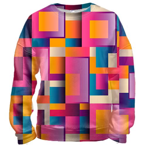 3D свитшот Colored squares