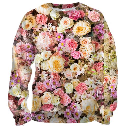 3D свитшот Small flowers pattern