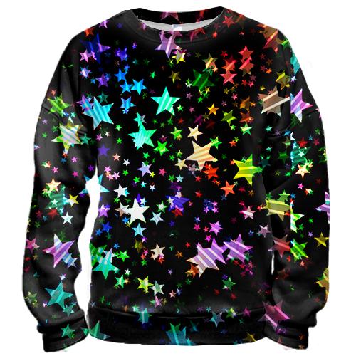 3D свитшот Multicolored stars