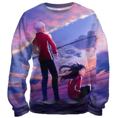 3D світшот Anime girl and boy.