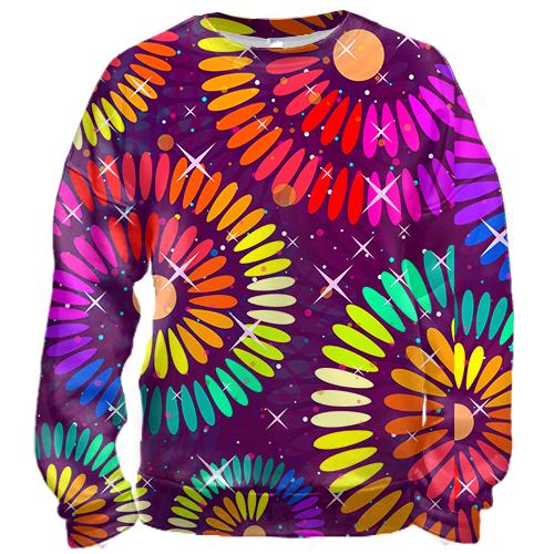 3D свитшот Rainbow circles