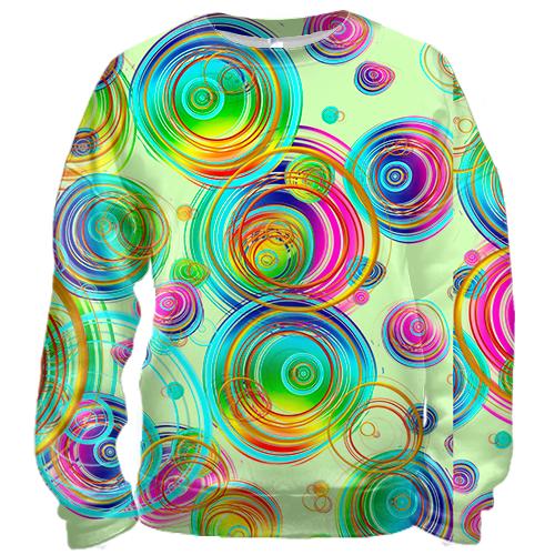 3D світшот Rainbow circles on the water