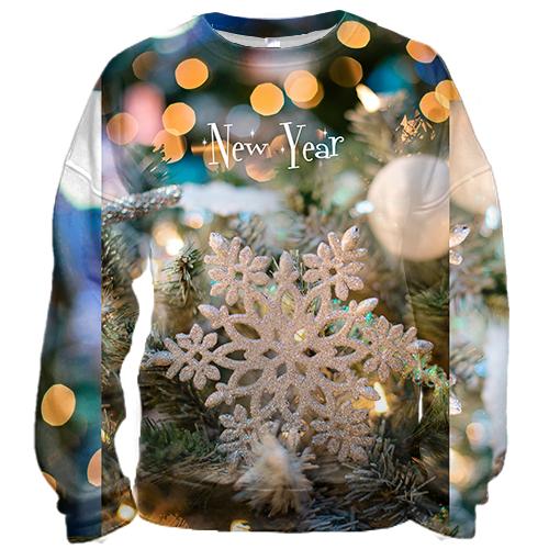 3D свитшот Christmas snowflake
