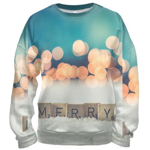 3D свитшот Merry xmas