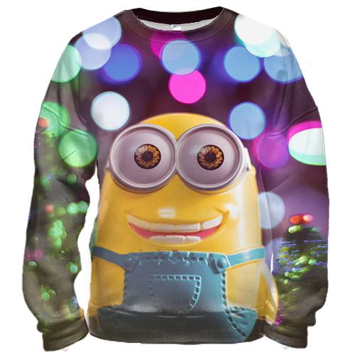 3D свитшот New year minion