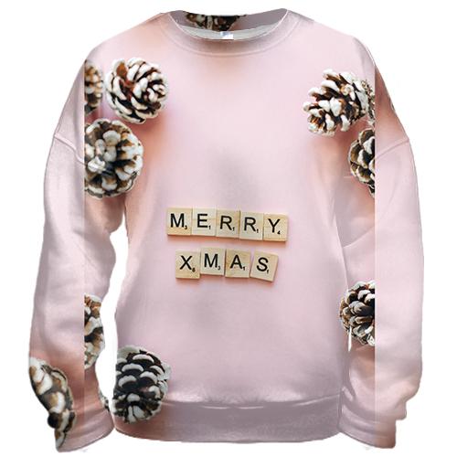 3D світшот Merry Christmas 2