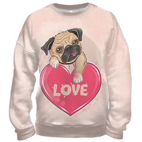 3D світшот Love dog