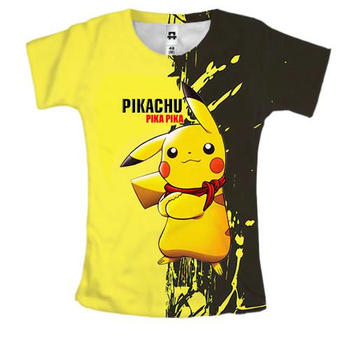 Жіноча 3D футболка Pikachu Pika Pika