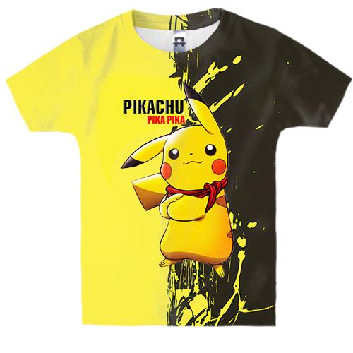 Детская 3D футболка Pikachu Pika Pika