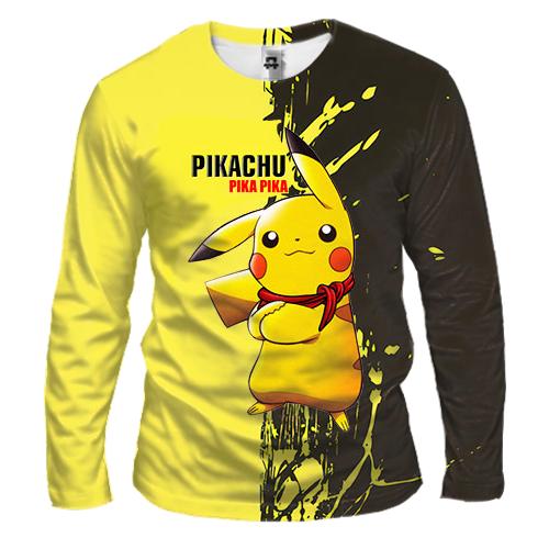 Чоловічий 3D лонгслів Pikachu Pika Pika