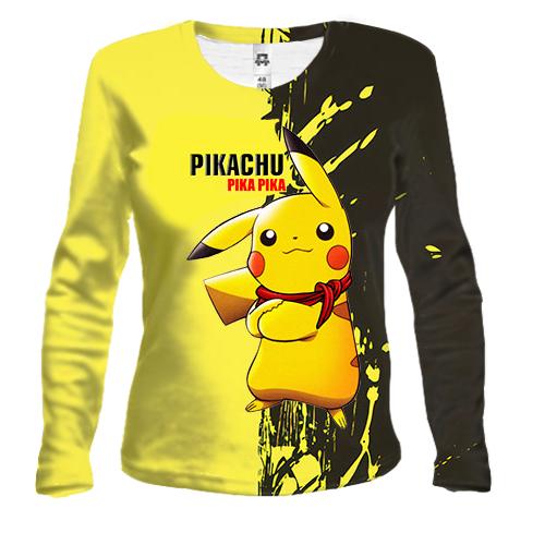 Жіночий 3D лонгслів Pikachu Pika Pika