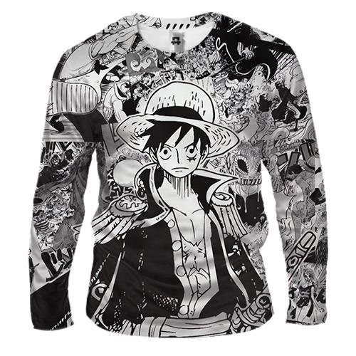 Чоловічий 3D лонгслів Ван Пис, One Piece, манга